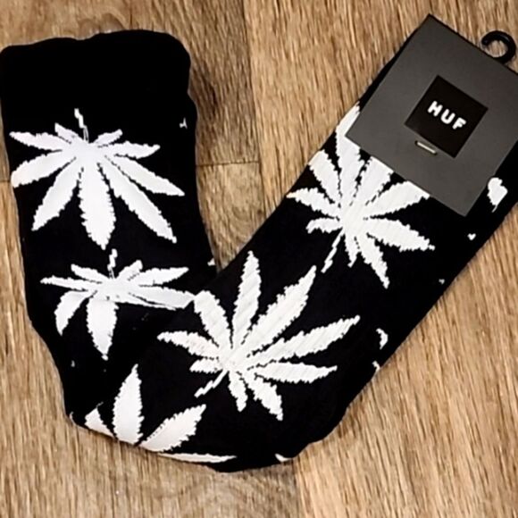 HUF Plant Life Crew Sock- Black/White - Picture 3 of 3